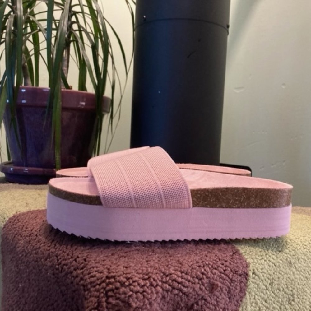 Platform Rocket Dog Slides Pink Size 8